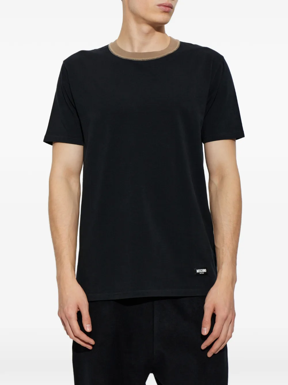Moschino Active T-shirt met logo-patch Zwart