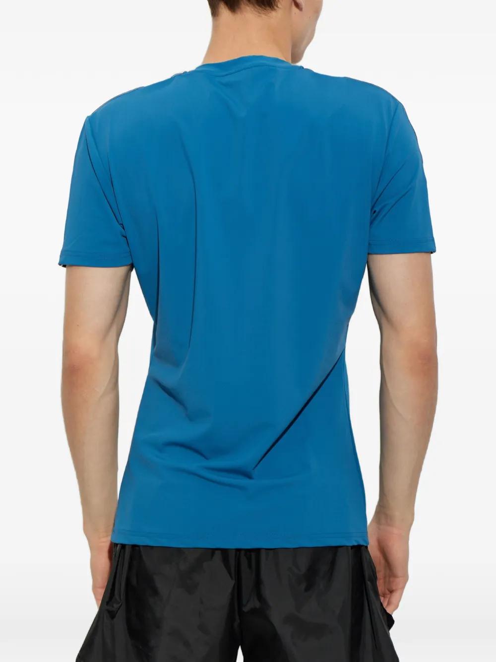 Moschino Active T-shirt met logoband Blauw