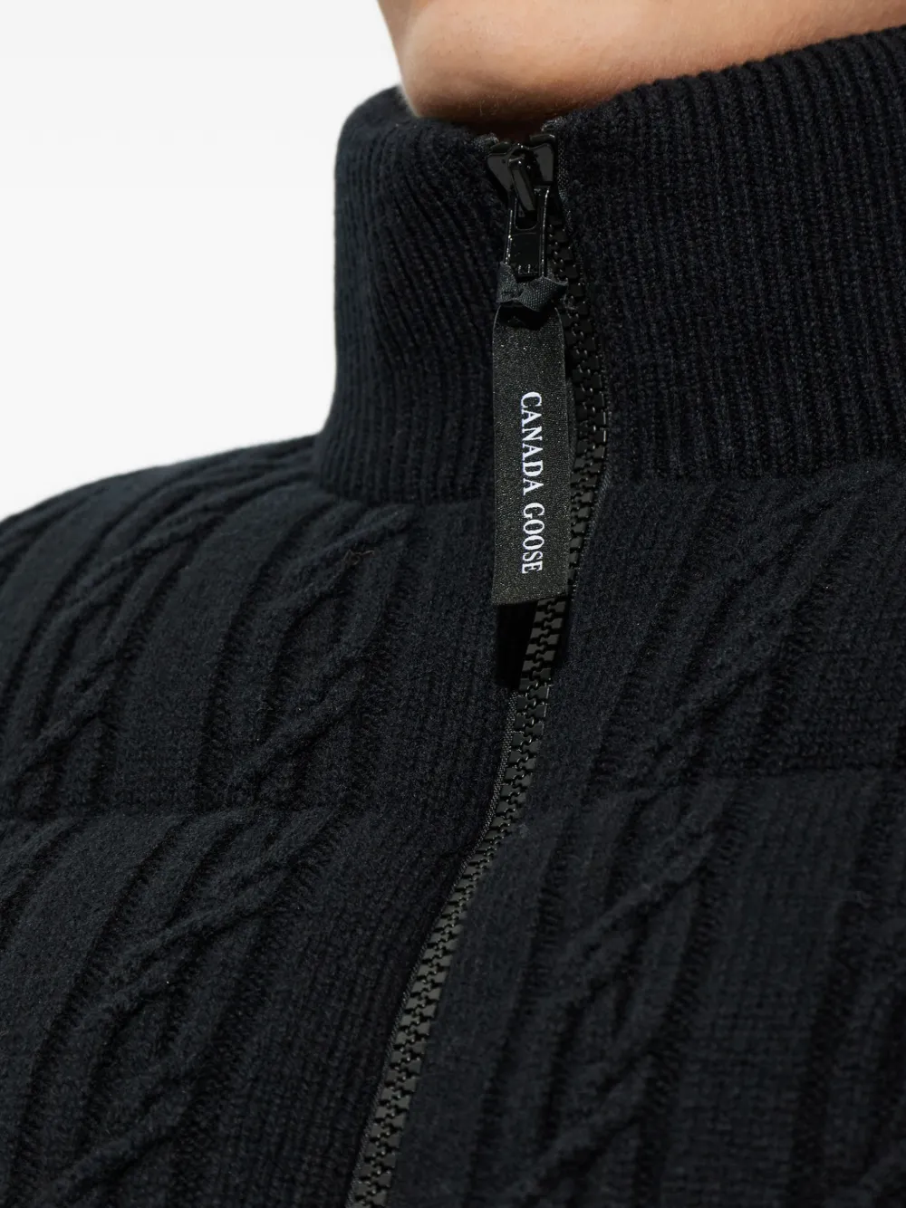 Canada Goose Sterling kabelgebreide bodywarmer Zwart