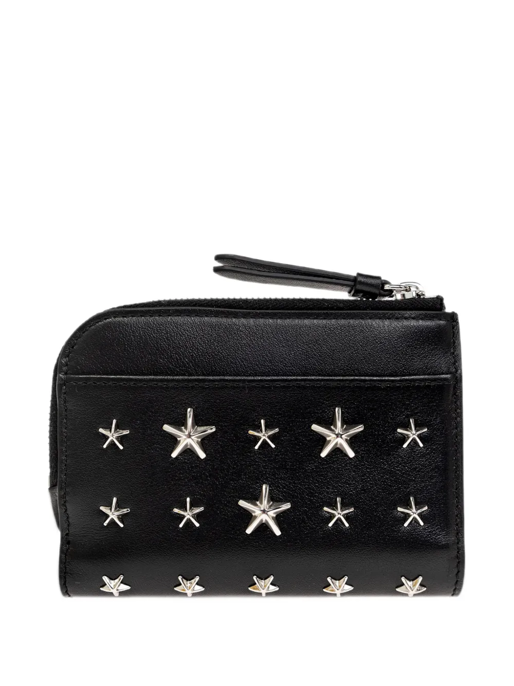 Jimmy Choo star-studded leather wallet - Nero