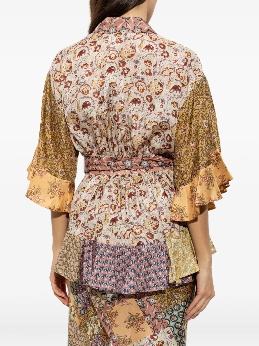 ZIMMERMANN Fairlight scarf wrap top Beige