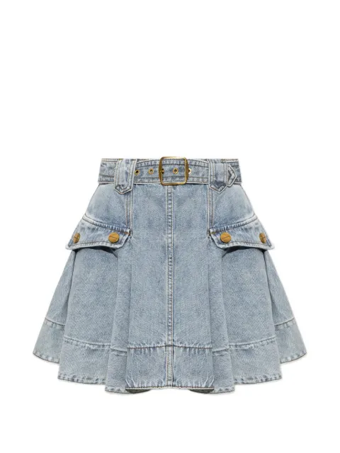 ZIMMERMANN belted pleated mini skirt