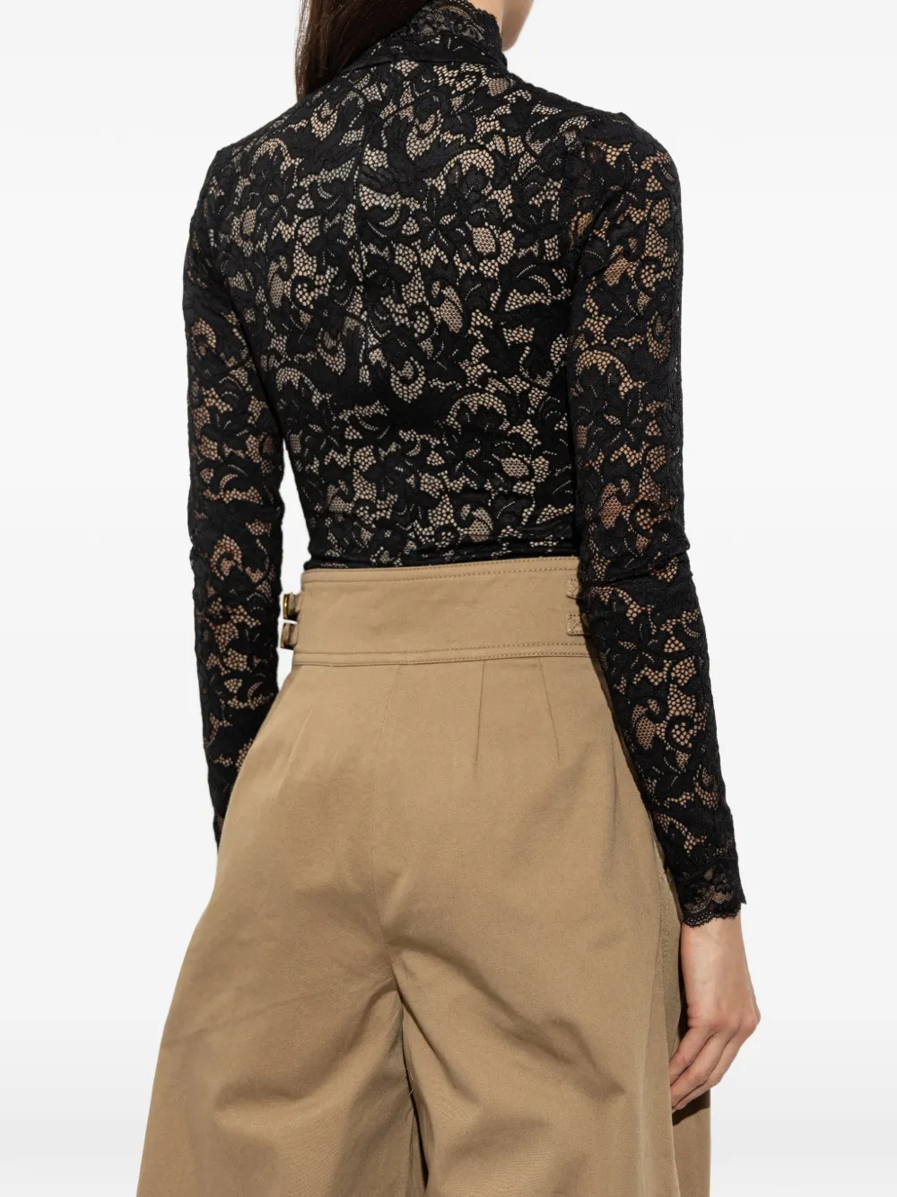 ZIMMERMANN lace long-sleeve bodysuit Zwart