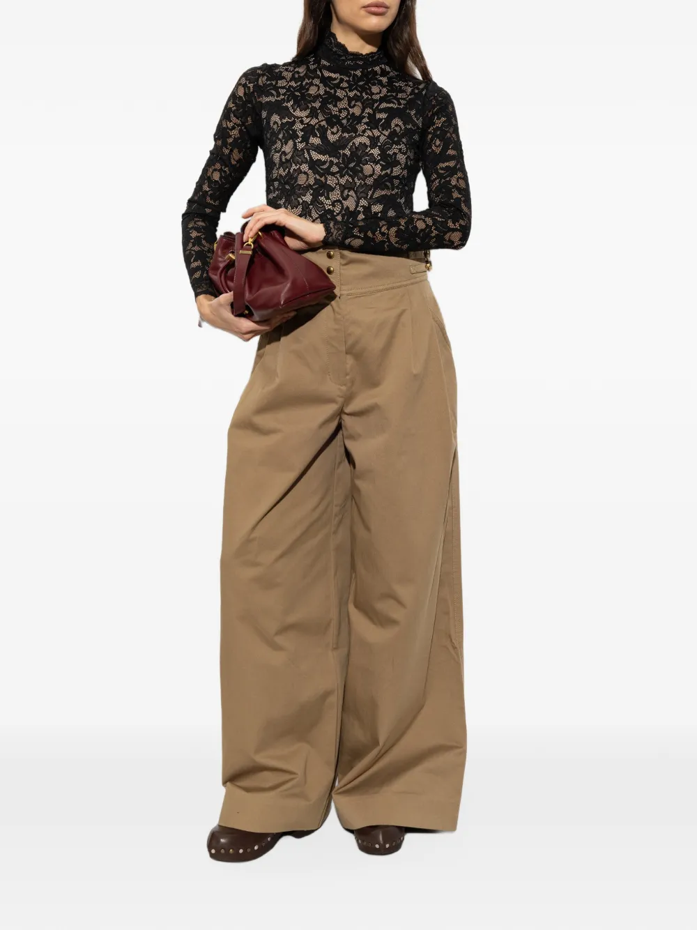 ZIMMERMANN lace long-sleeve bodysuit Zwart