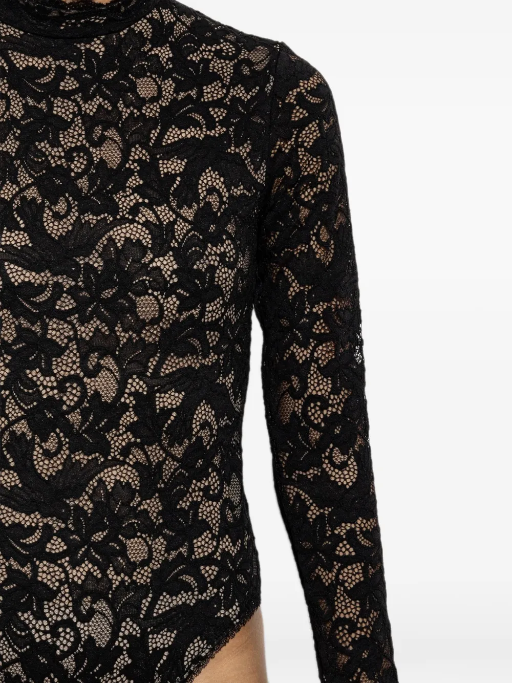 ZIMMERMANN lace long-sleeve bodysuit Zwart