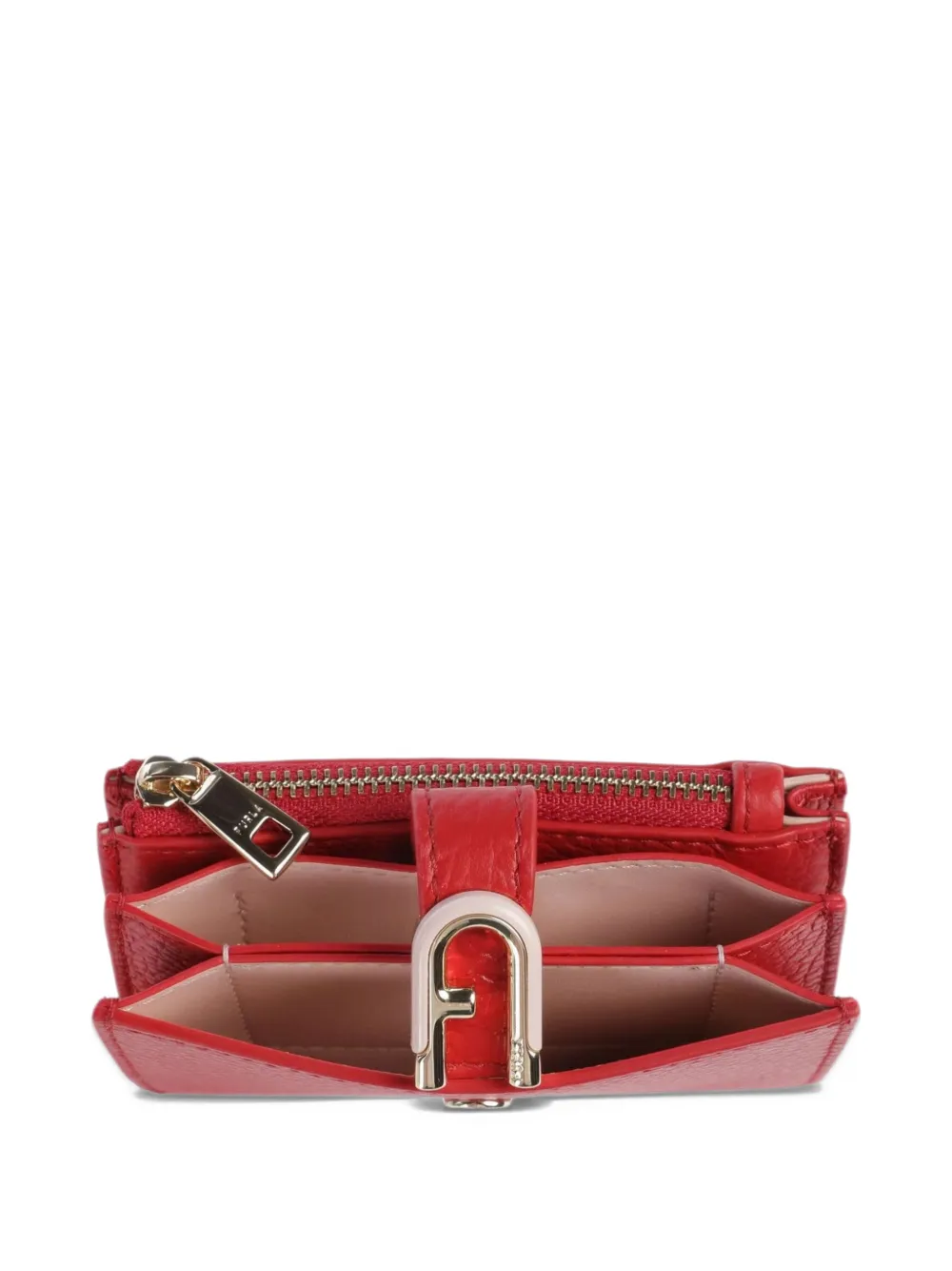 Furla 1927 portemonnee van bewerkt leer Rood