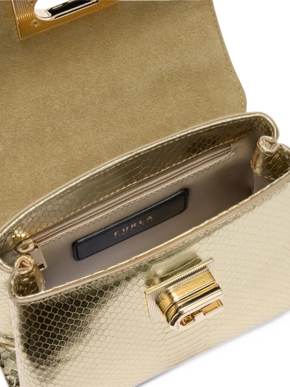 Furla 1927 top-handle mini bag Geel