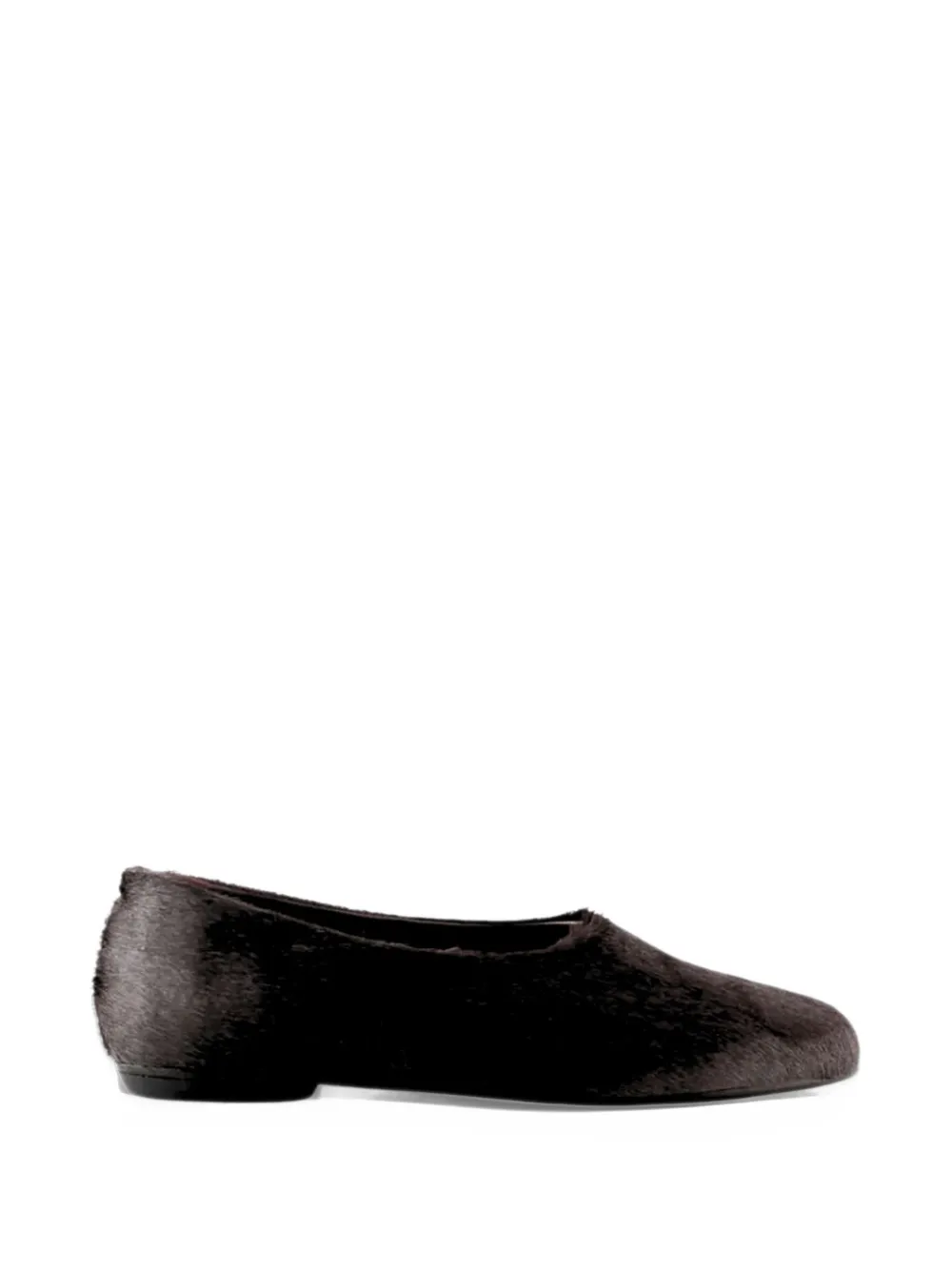 Ernesto Dolani Miranda pony-fur ballet flats - Marrone