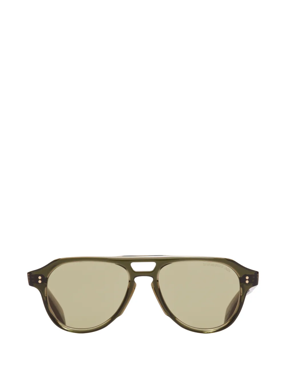 Cutler & Gross double-bridge pilot-frame sunglasses - Verde