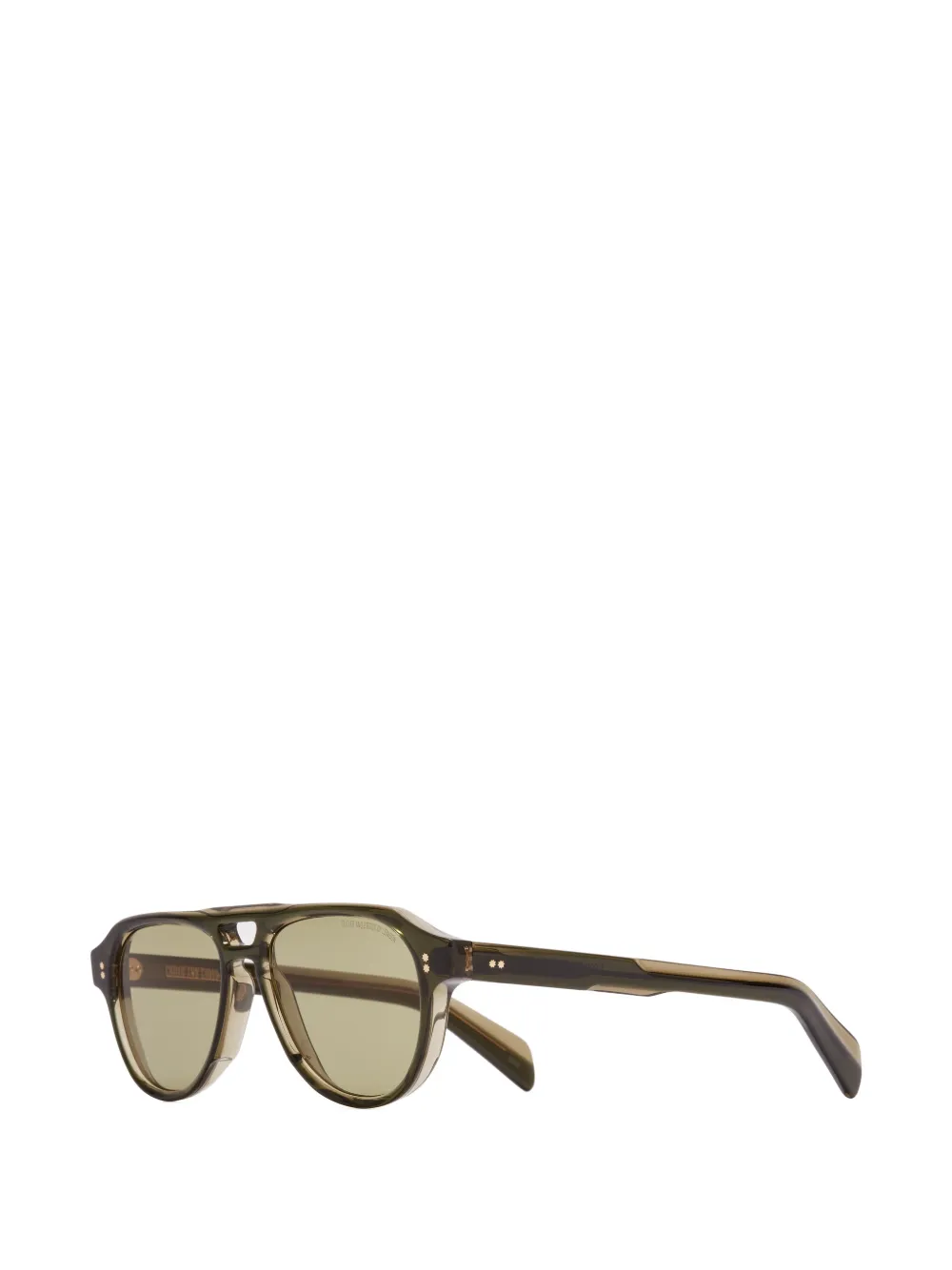 Cutler & Gross double-bridge pilot-frame sunglasses Groen