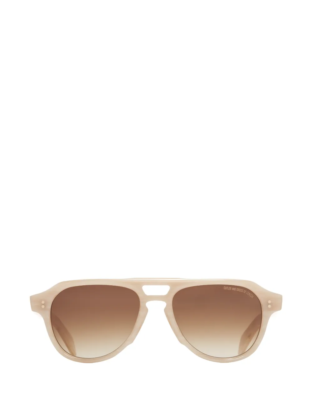 Cutler & Gross double-bridge pilot-frame sunglasses - Toni neutri