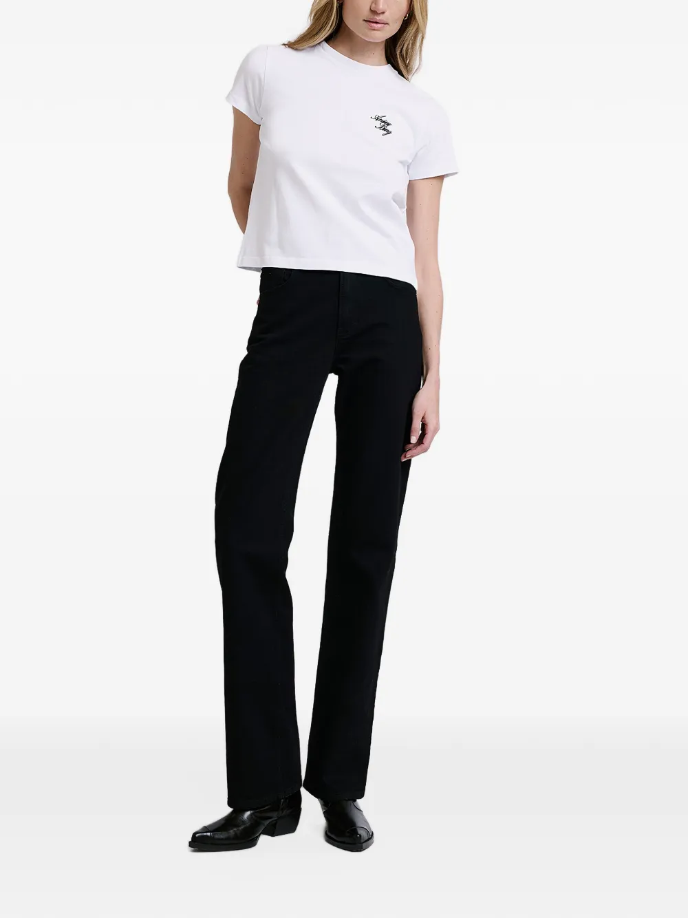 ANINE BING Shelley monogram T-shirt Wit
