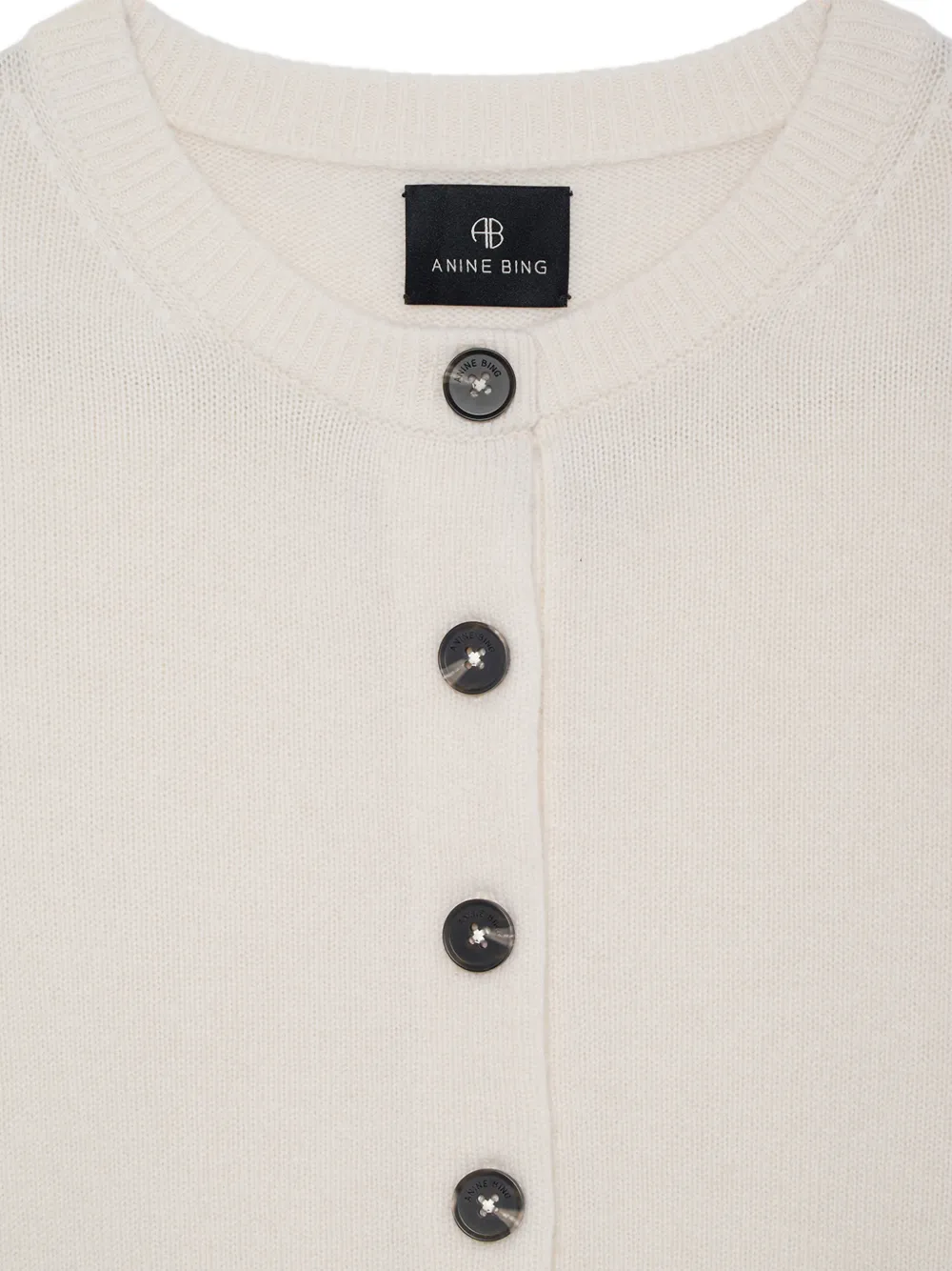 ANINE BING Noah button-front cardigan Wit