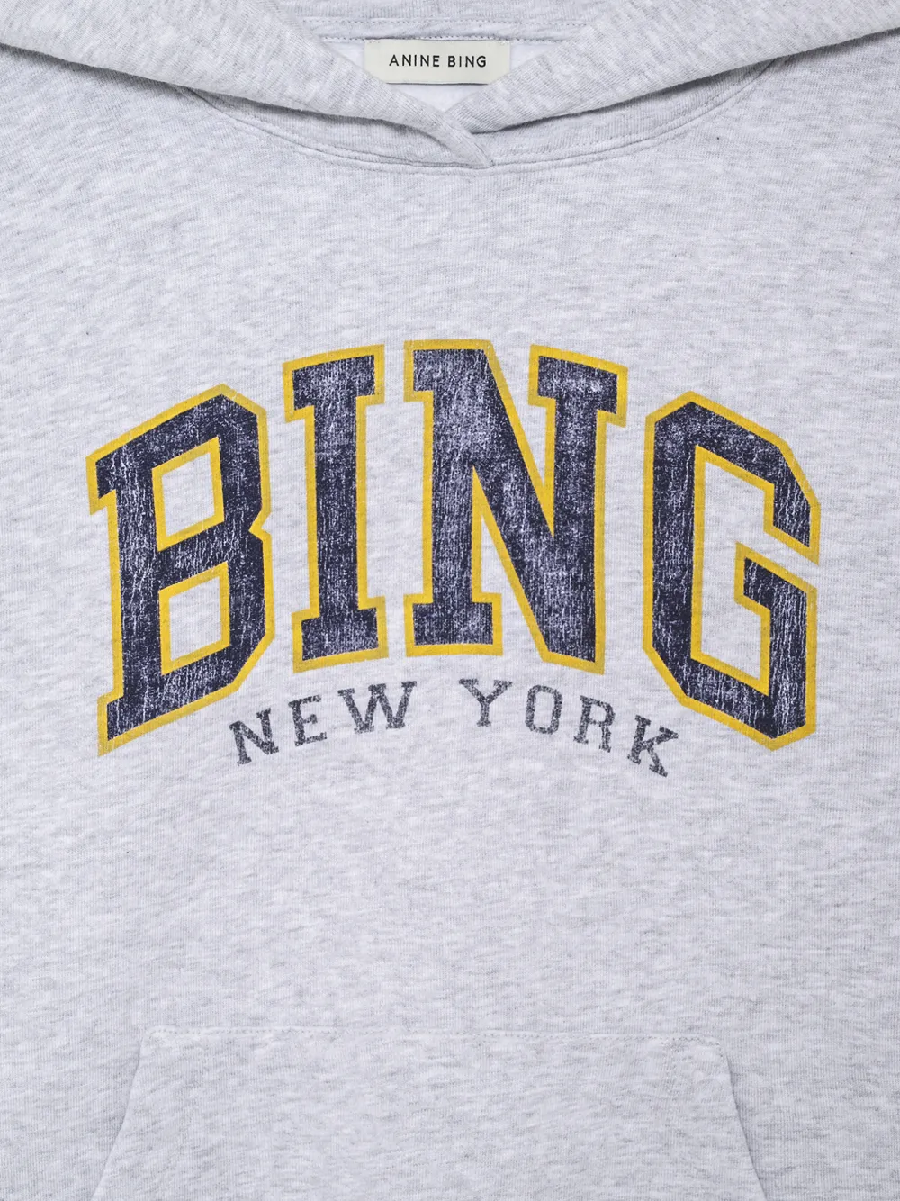 ANINE BING Harvey logo-print hoodie Grijs