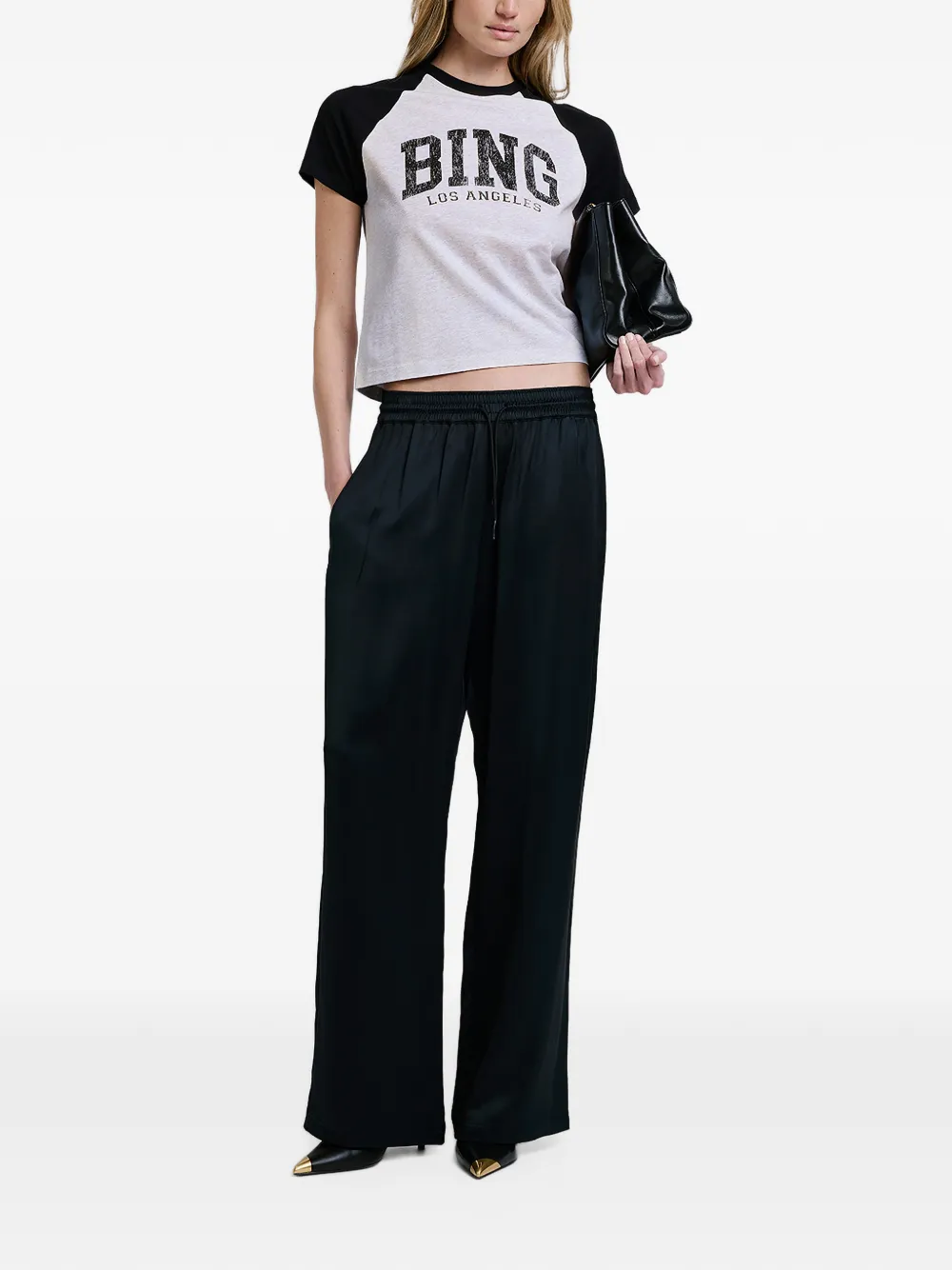 ANINE BING Shelley raglan T-shirt Bing LA Grijs