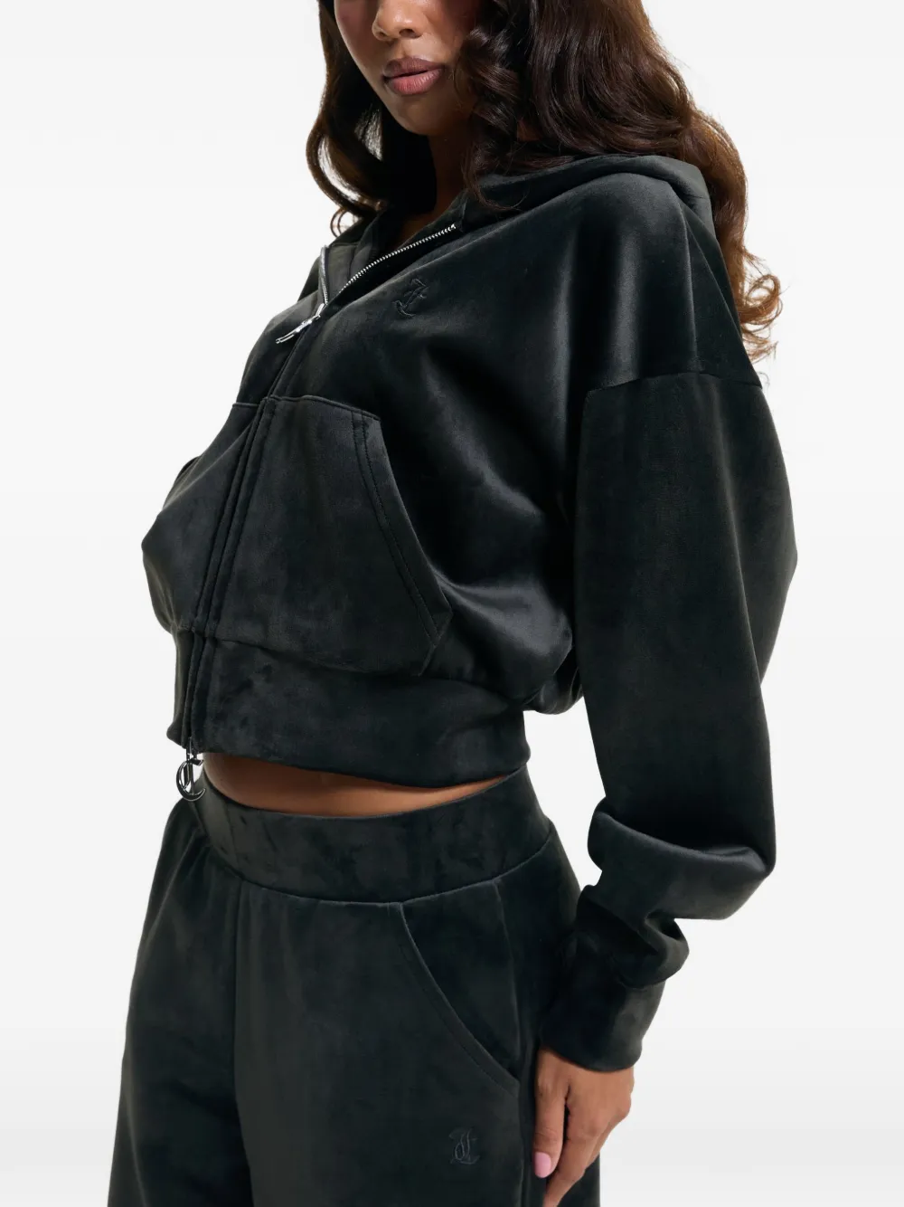 Juicy Couture velour bonded hoodie Grijs