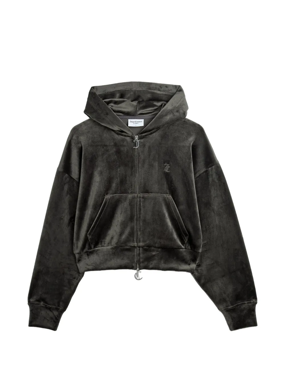 Juicy Couture velour bonded hoodie - Grigio
