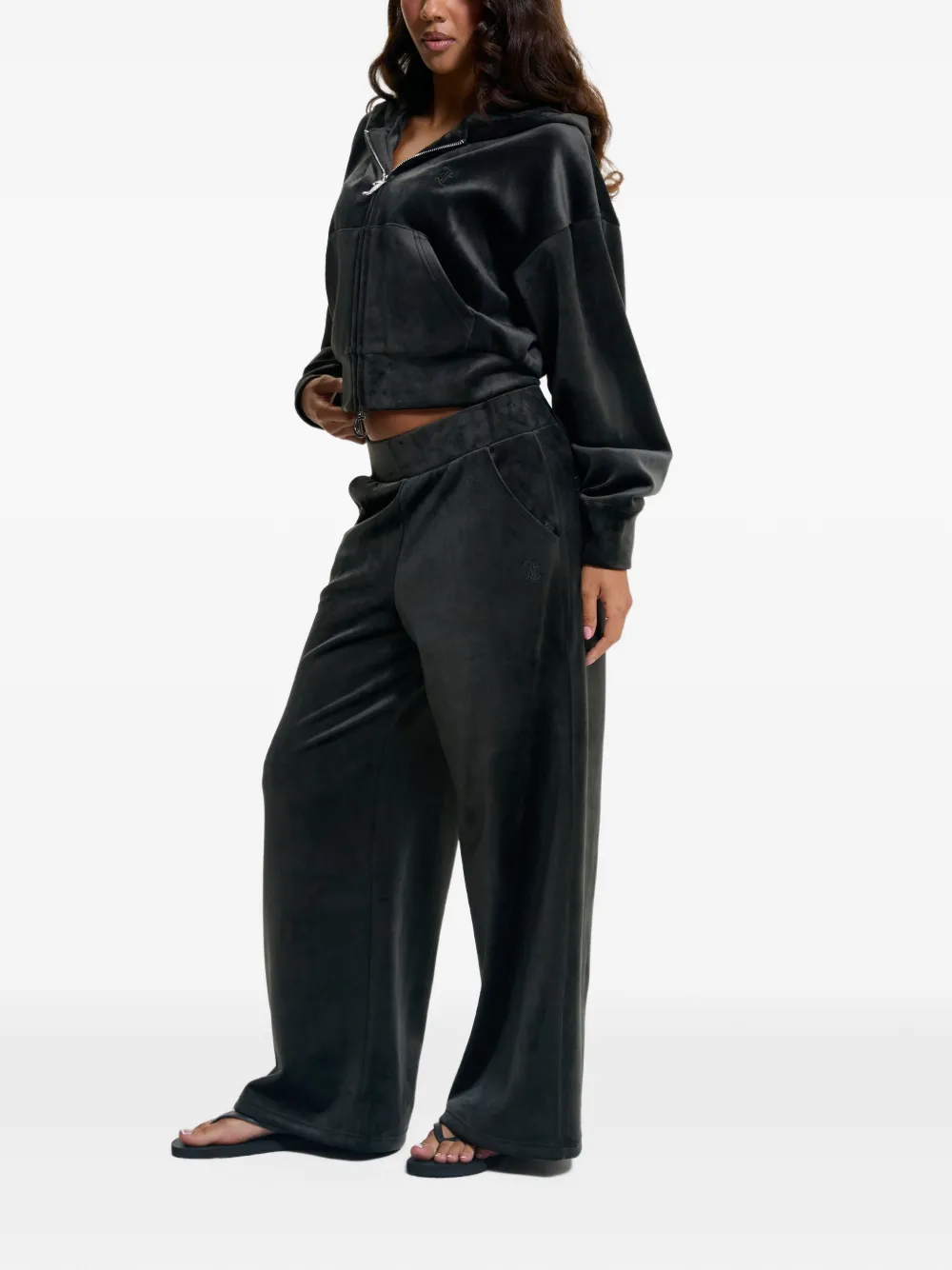 Juicy Couture velour bonded hoodie Grijs