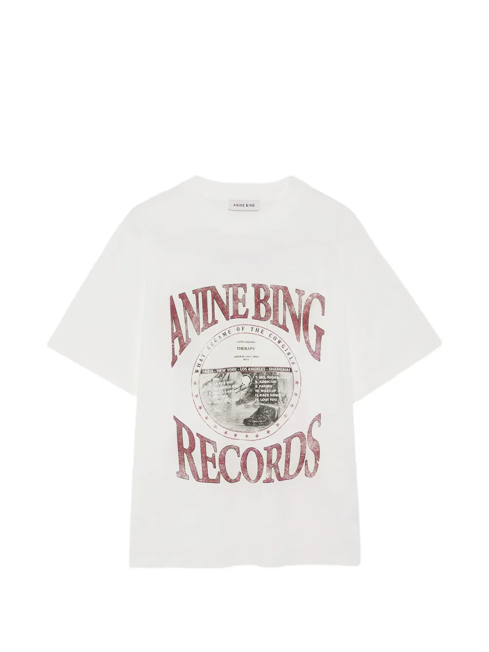 ANINE BING Cade T-shirt AB Records Wit
