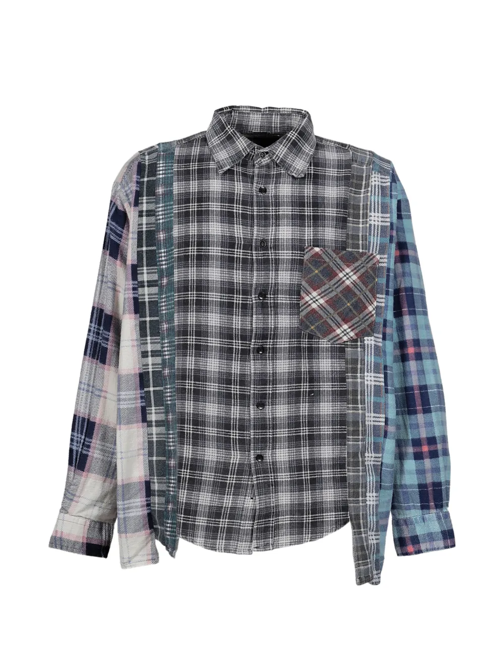 Needles 7 Cuts patchwork shirt - Grigio