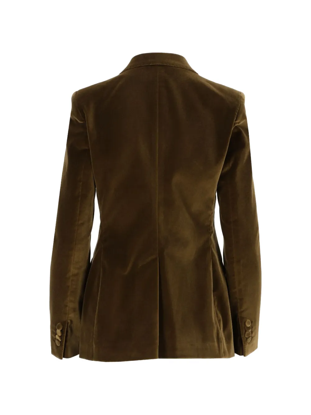 Tagliatore double-breasted velvet jacket Groen