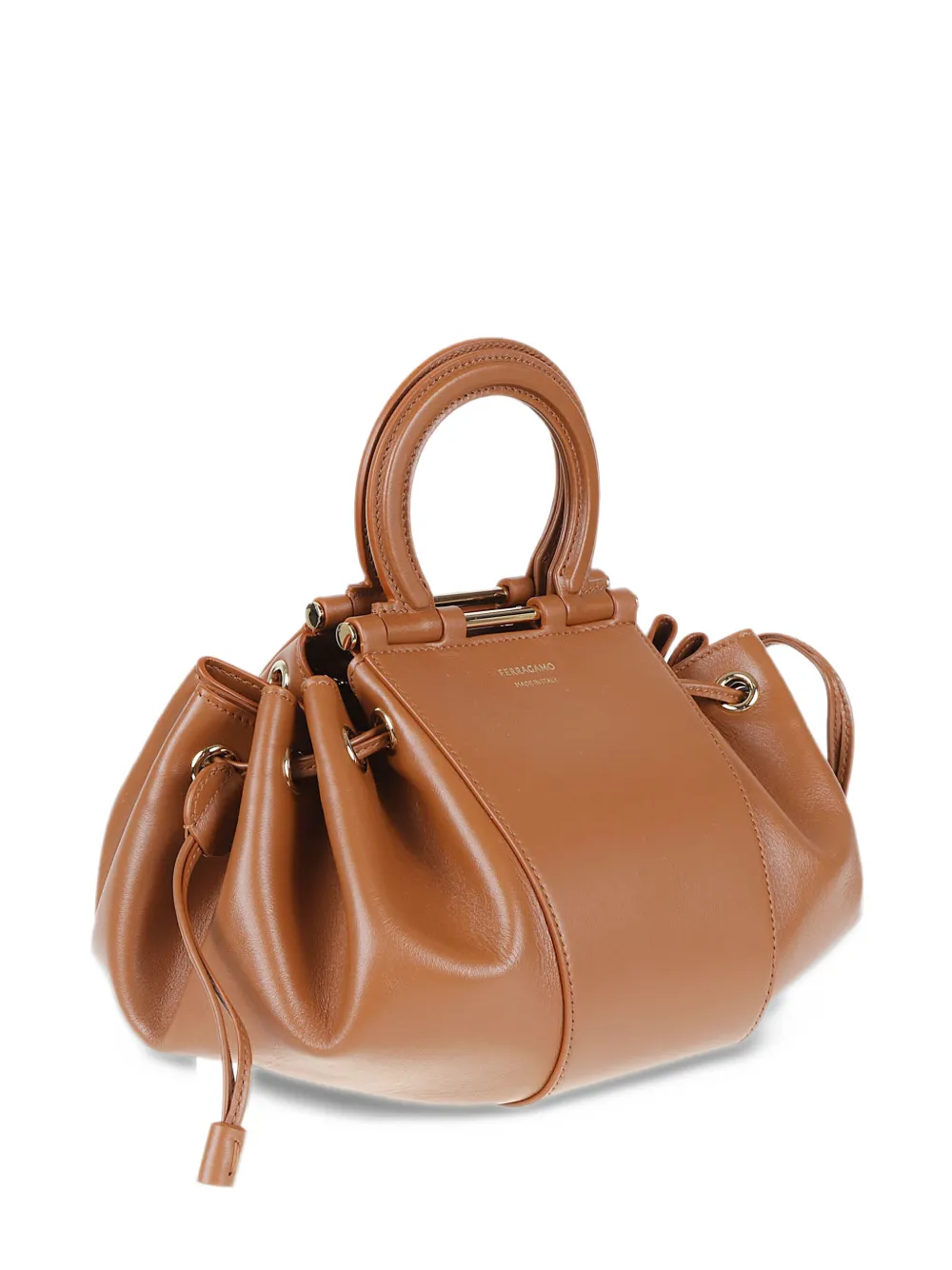 Ferragamo Gancini bucket bag Bruin
