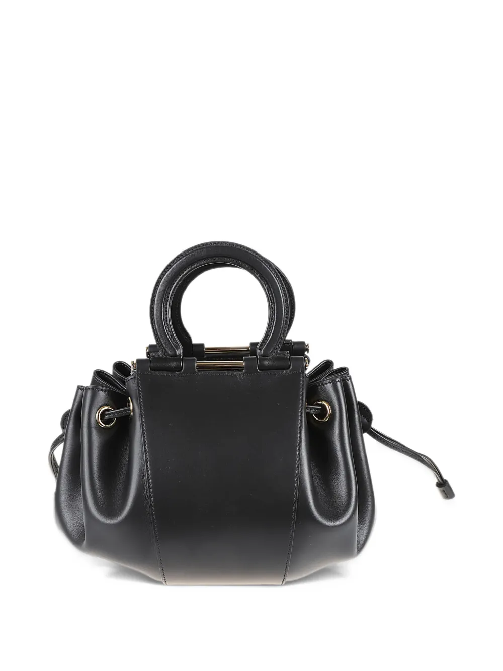 Ferragamo Gancini bucket bag Zwart