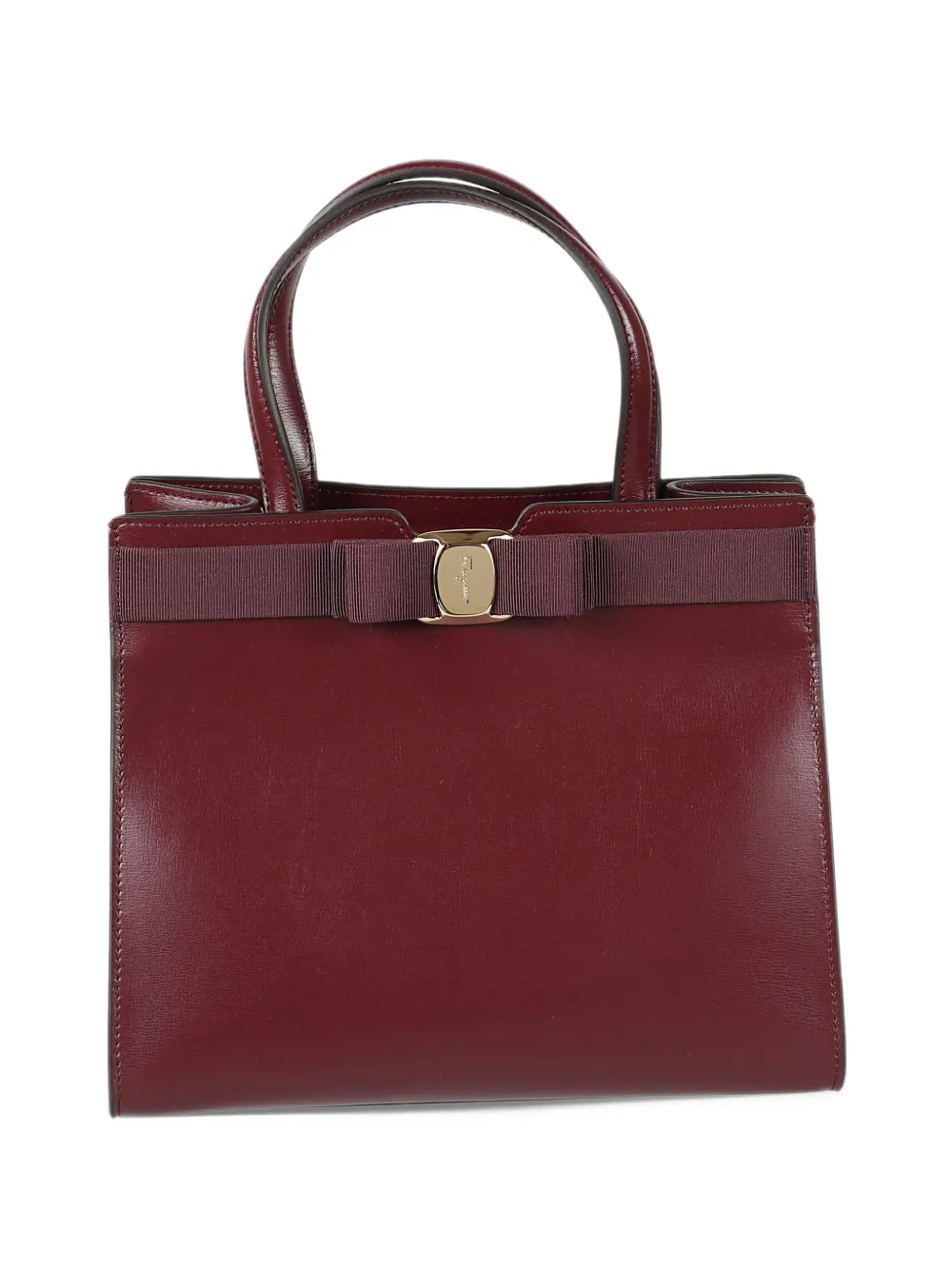 Ferragamo Vara Bow leather tote bag Rood