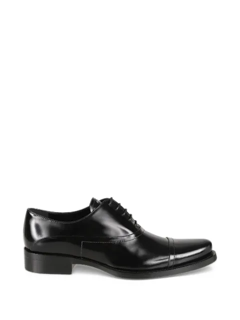 Prada brushed-leather lace-up shoes