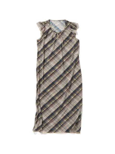 PERVERZE check-print ruffled midi dress