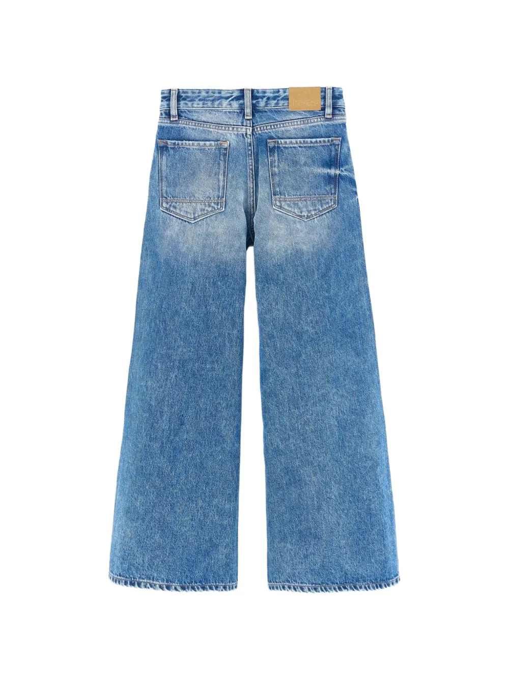 Bellerose Kids Kae faded wide-leg jeans Blauw