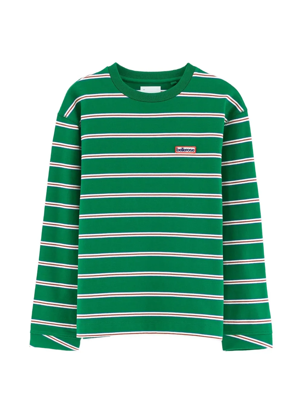 Bellerose Kids Camjo striped long-sleeve T-shirt Groen