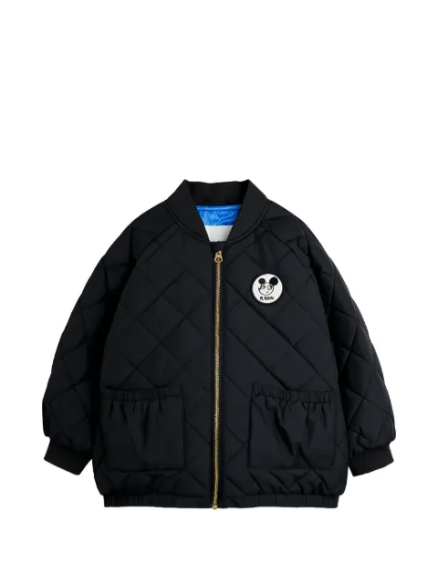 Mini Rodini Ritzratz quilted logo-patch jacket