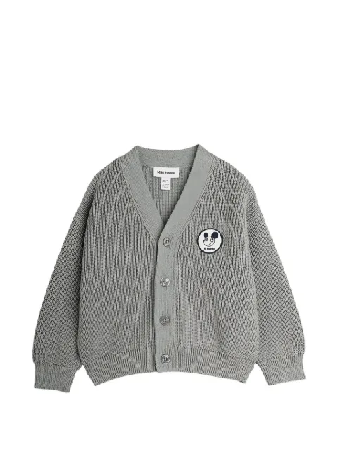 Mini Rodini Ritzratz logo-patch ribbed cardigan