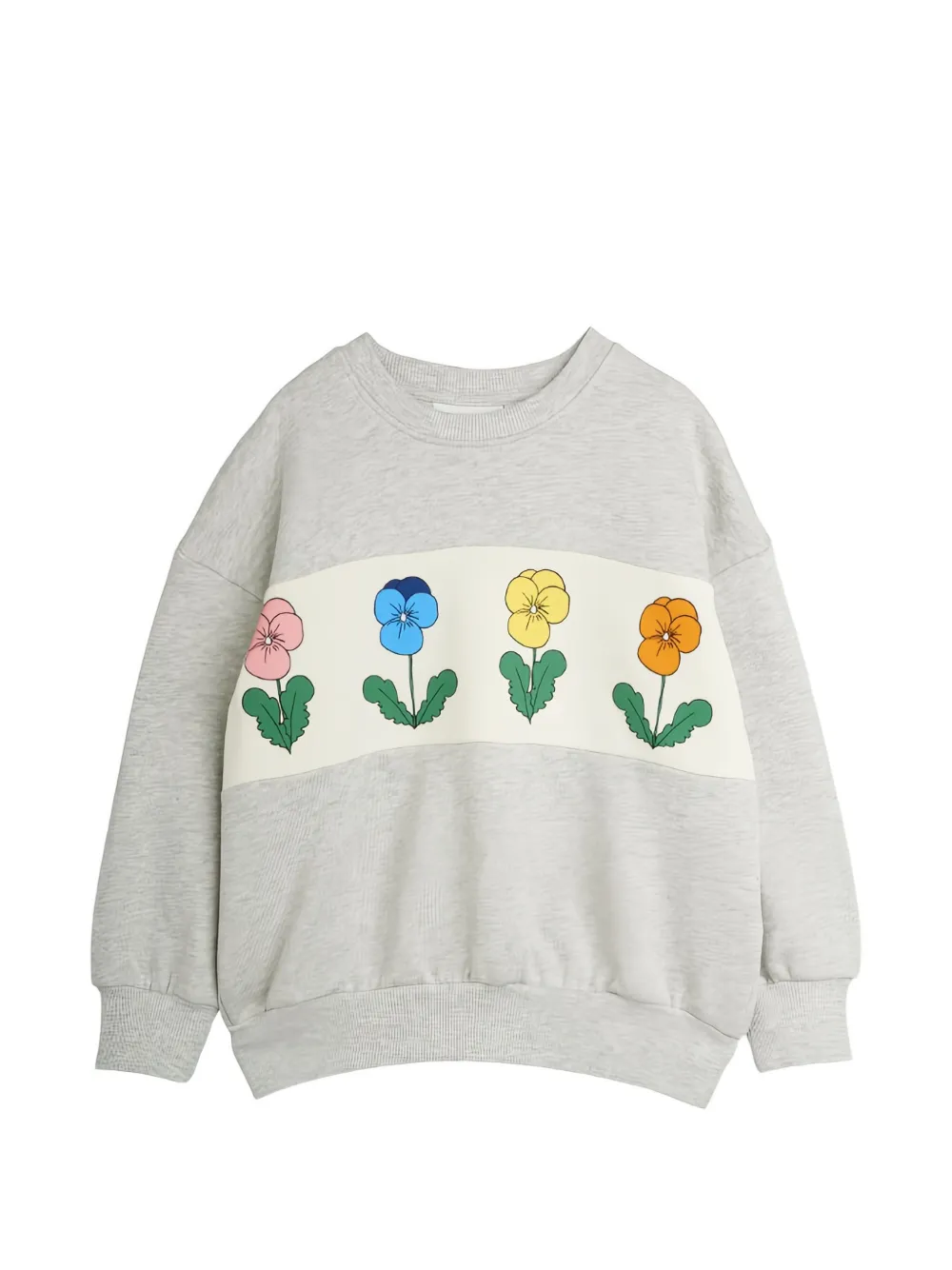 Mini Rodini floral-print sweater - Grigio