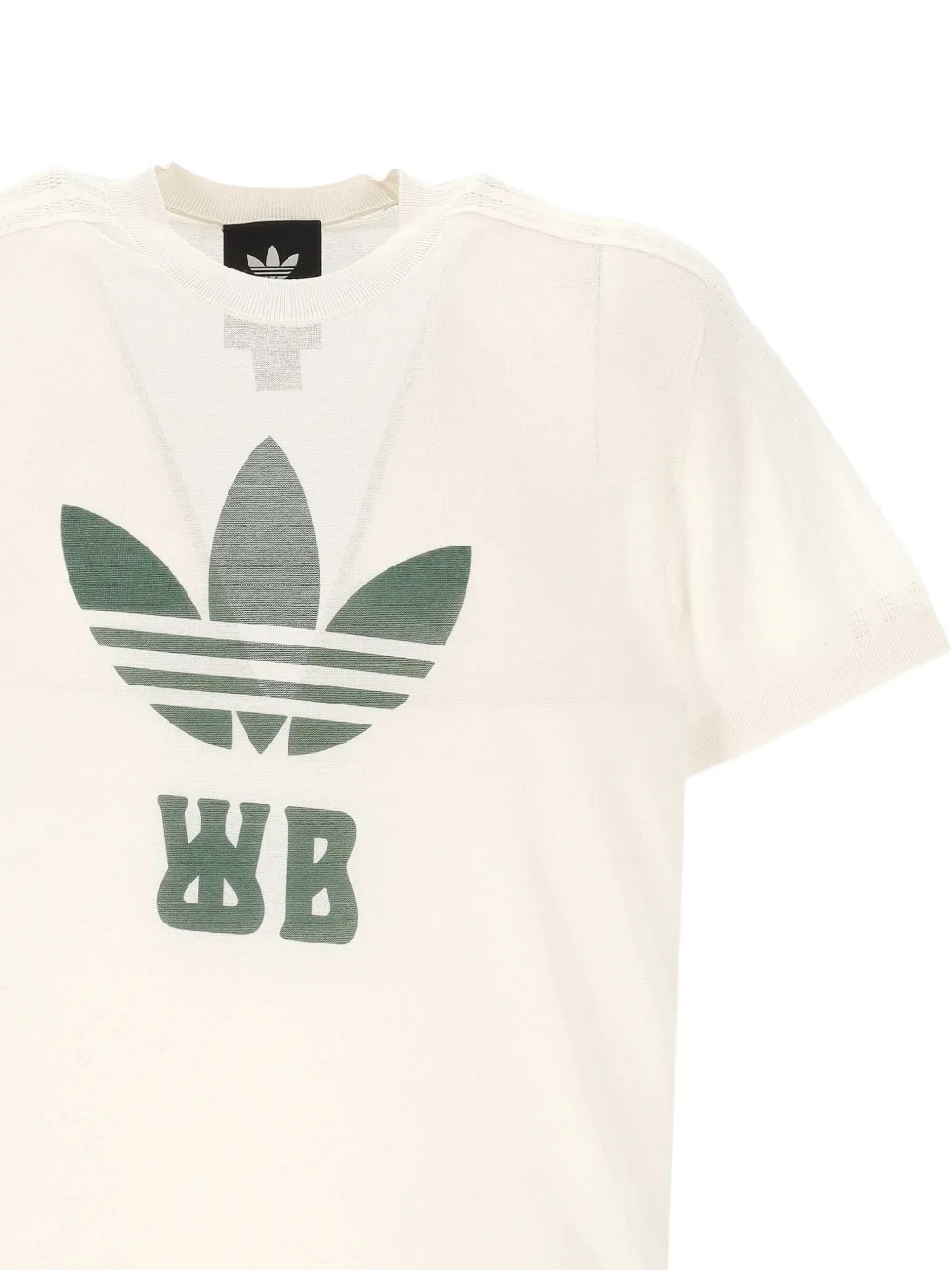 adidas x Wales Bonner logo-print knitted T-shirt Wit