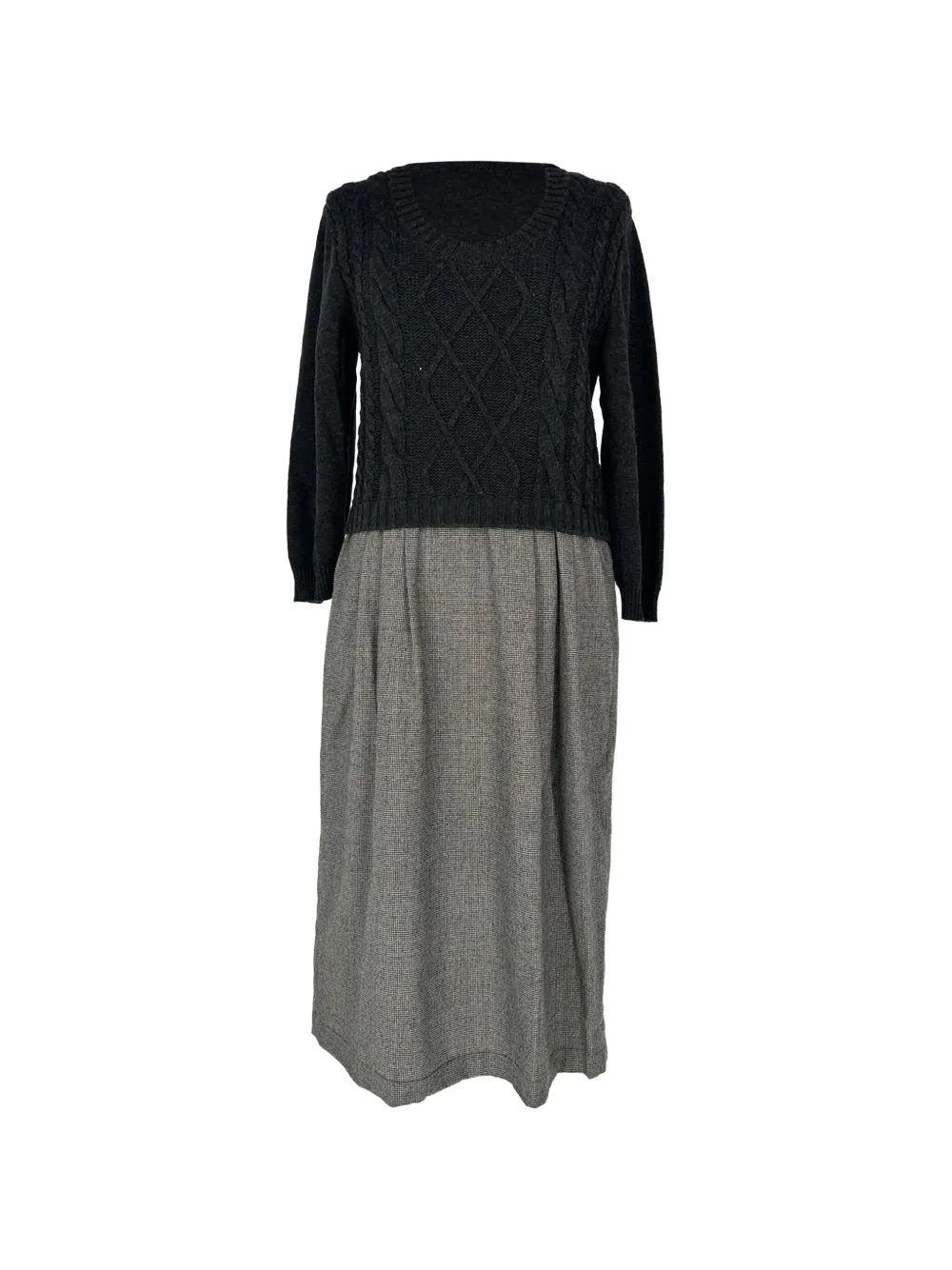 Weekend Max Mara cable-knit scoop neck dress - Grigio