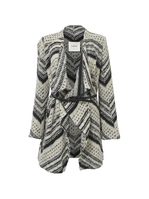 Ba&Sh Ilda open-knit belted cardigan
