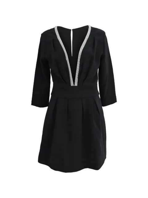 Ba&Sh vestido con cuello en V y manga 3/4