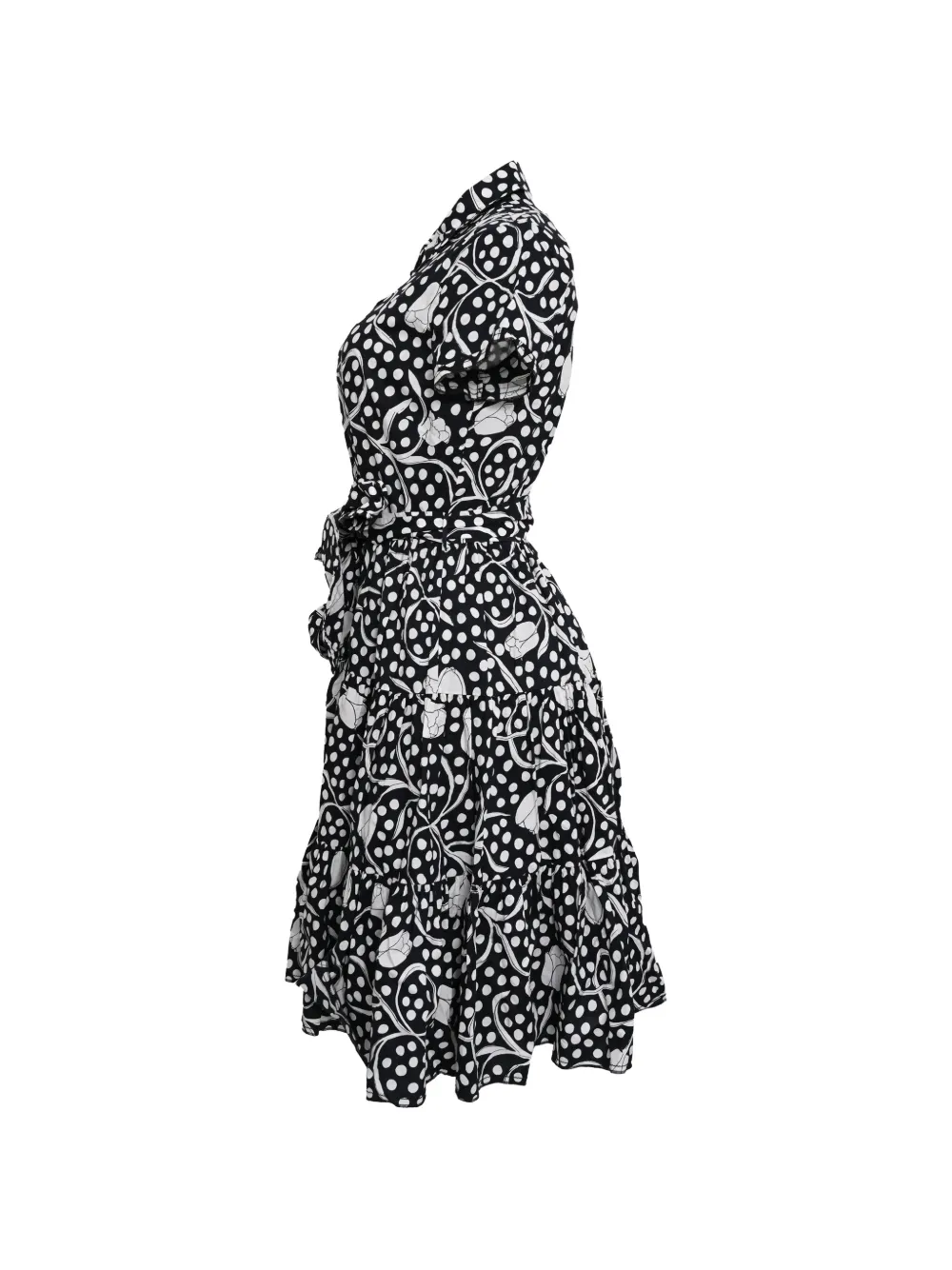 Diane Von Furstenberg Vintage printed tiered shirt dress - Nero