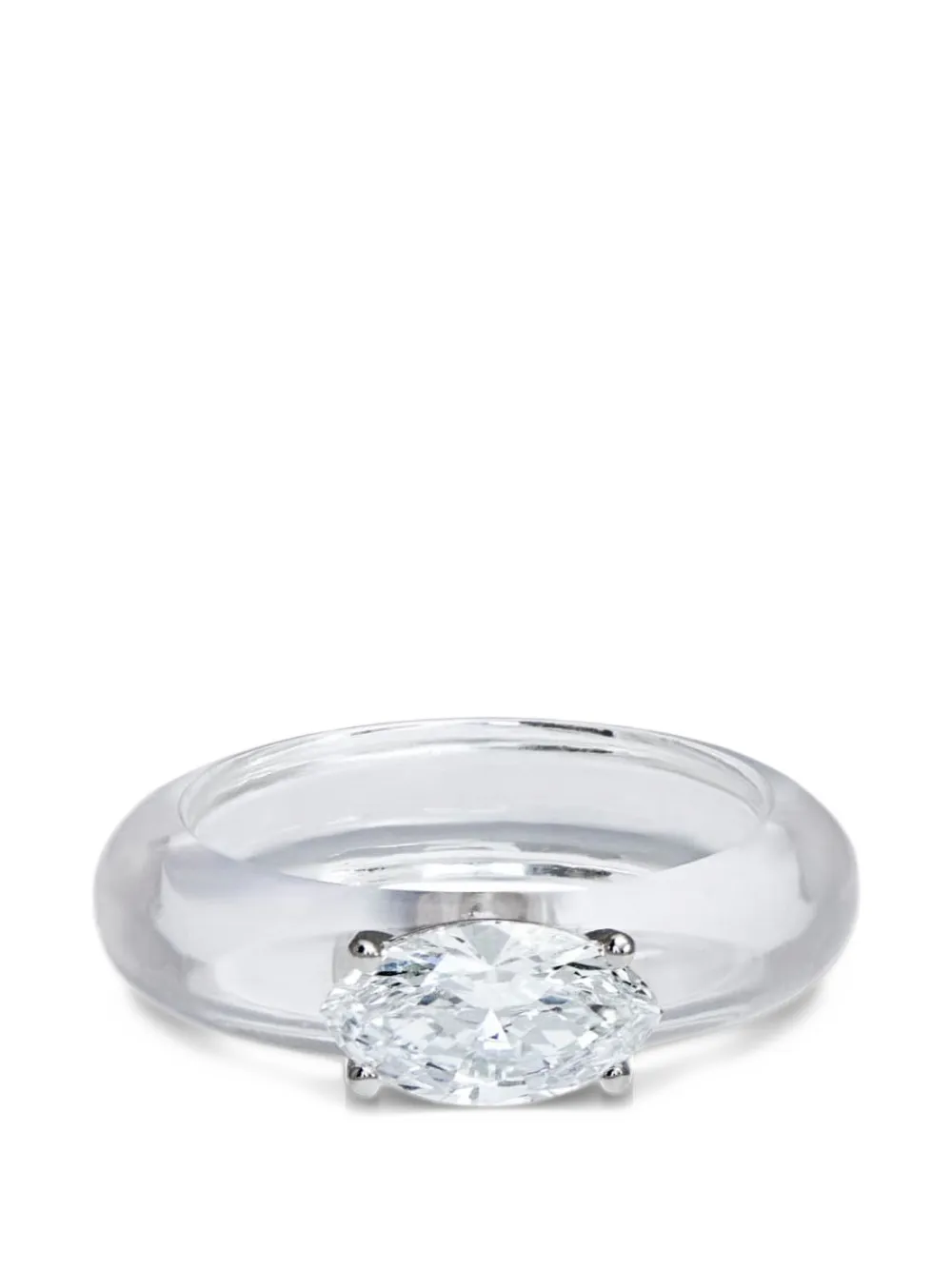 SOLO for diamonds lab-grown diamond marquise ring - Argento