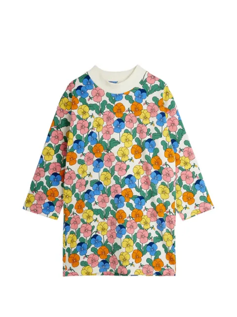 Mini Rodini Violas floral-print long-sleeve dress