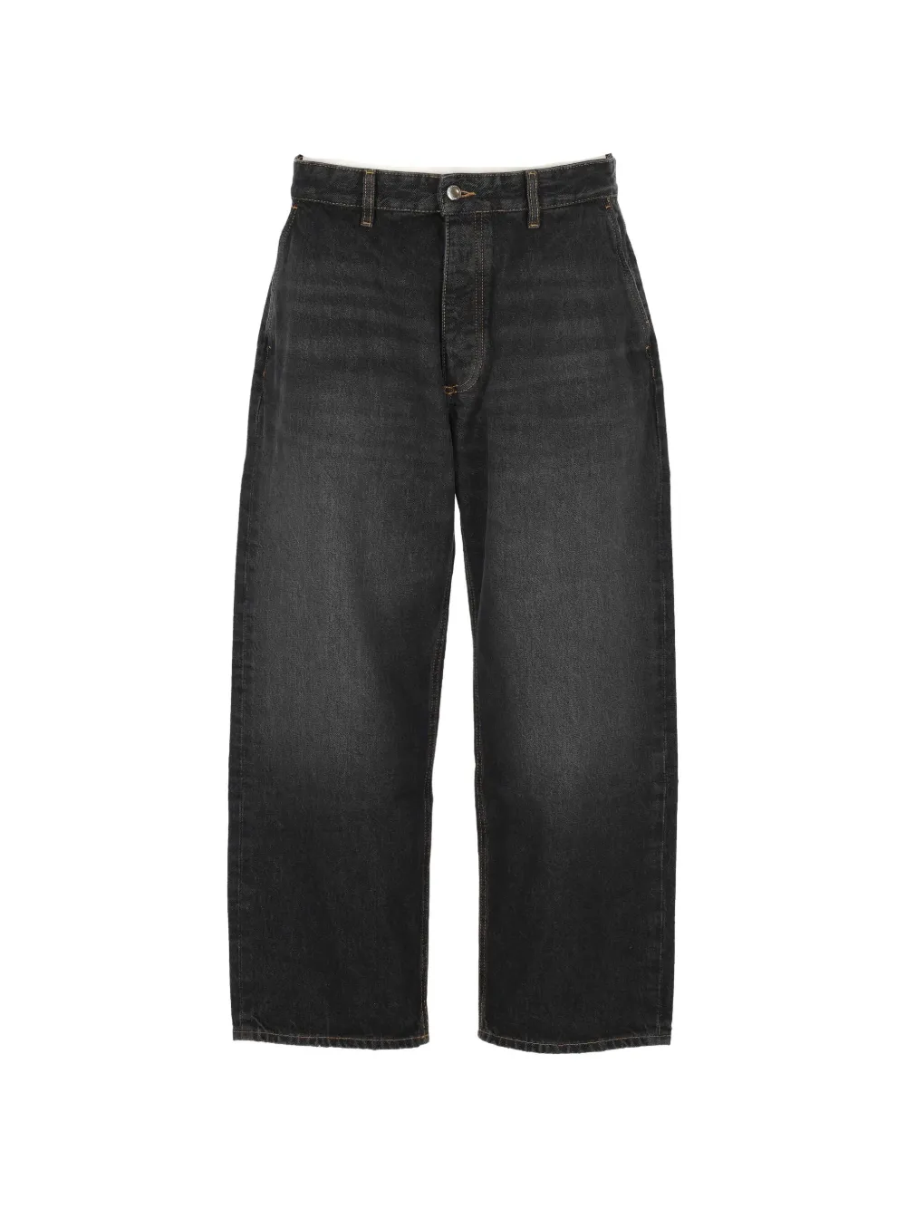 ICON DENIM faded wide-leg jeans - Nero