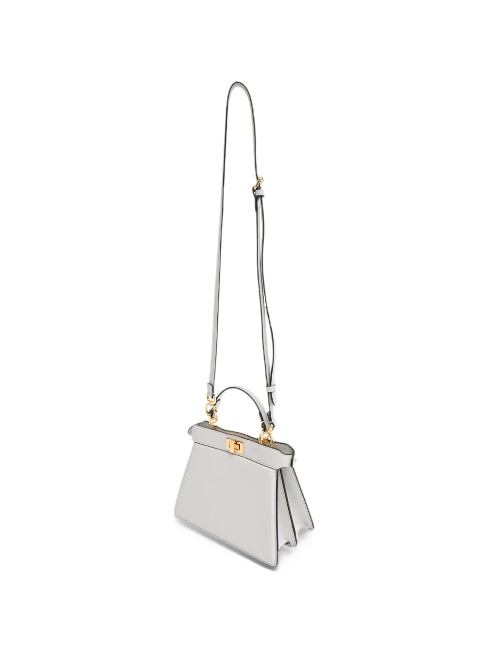 Fendi Pre-Owned Petite Peekaboo I See U top handle bag - White