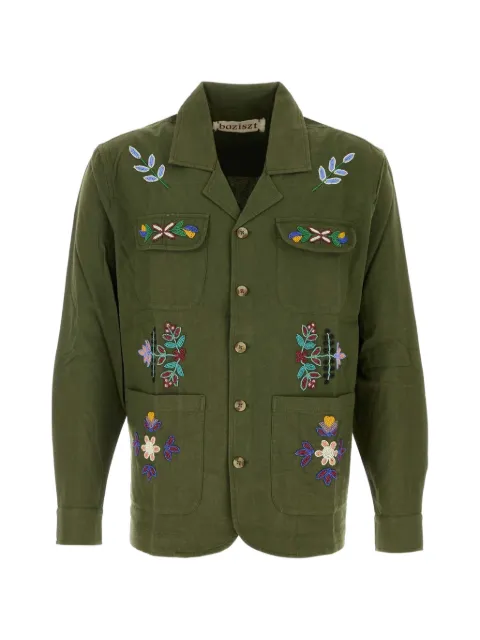 Baziszt Neon bead-embellished corduroy shirt