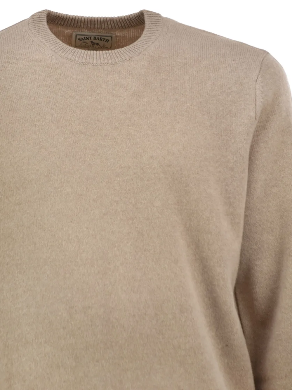 MC2 Saint Barth beige Regent lambswool crewneck sweater