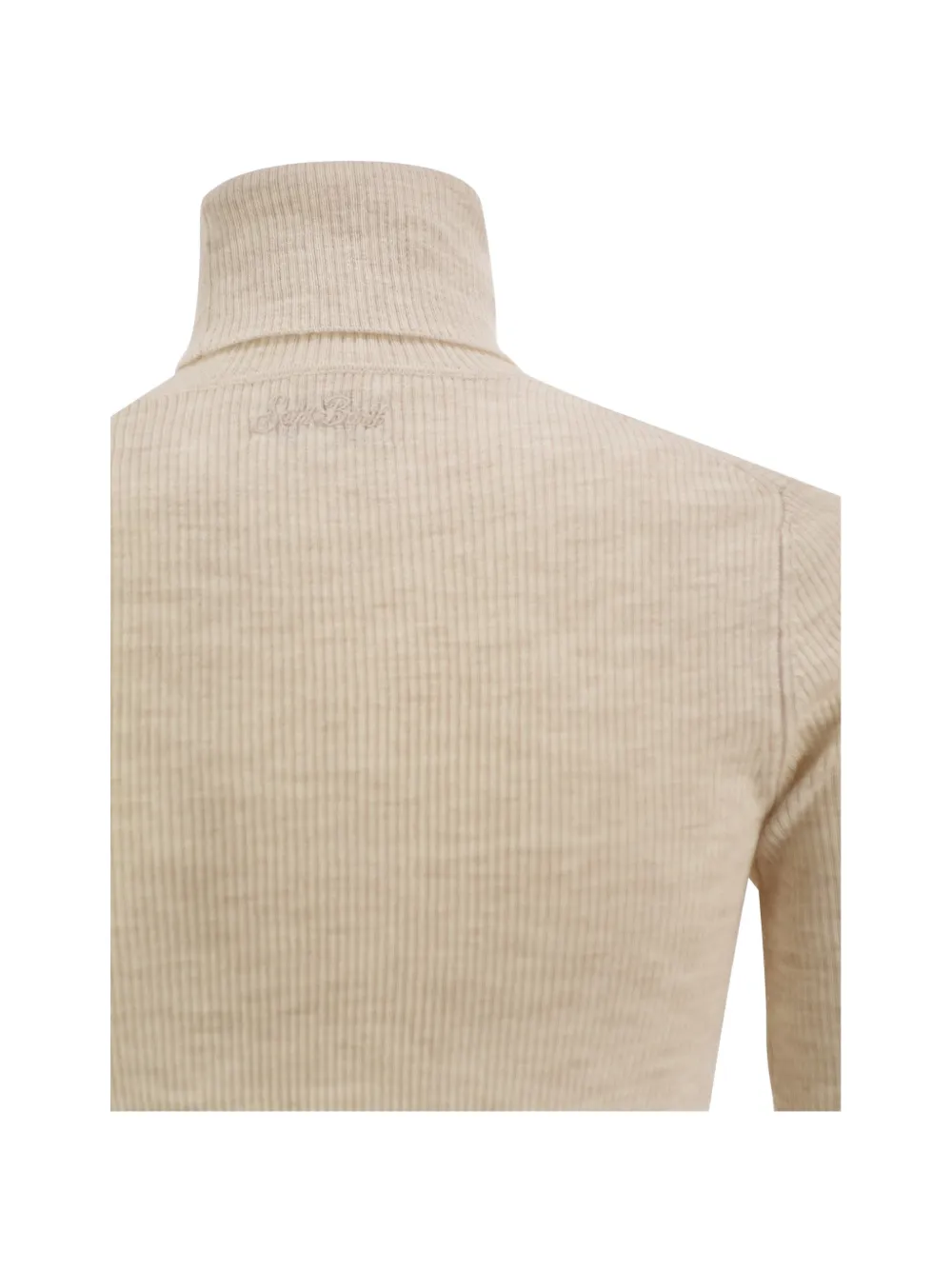 MC2 Saint Barth Erika geribbelde wollen trui Beige