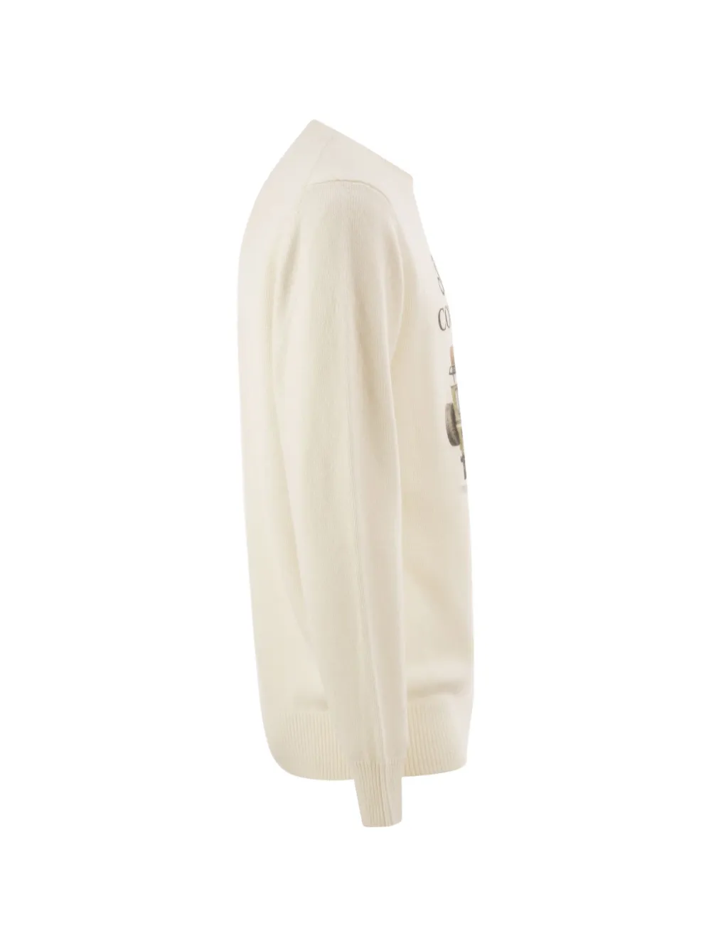 MC2 Saint Barth Heron wool and cashmere blend crewneck sweater Beige