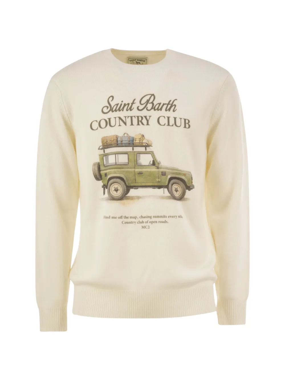 MC2 Saint Barth Heron wool and cashmere blend crewneck sweater Beige