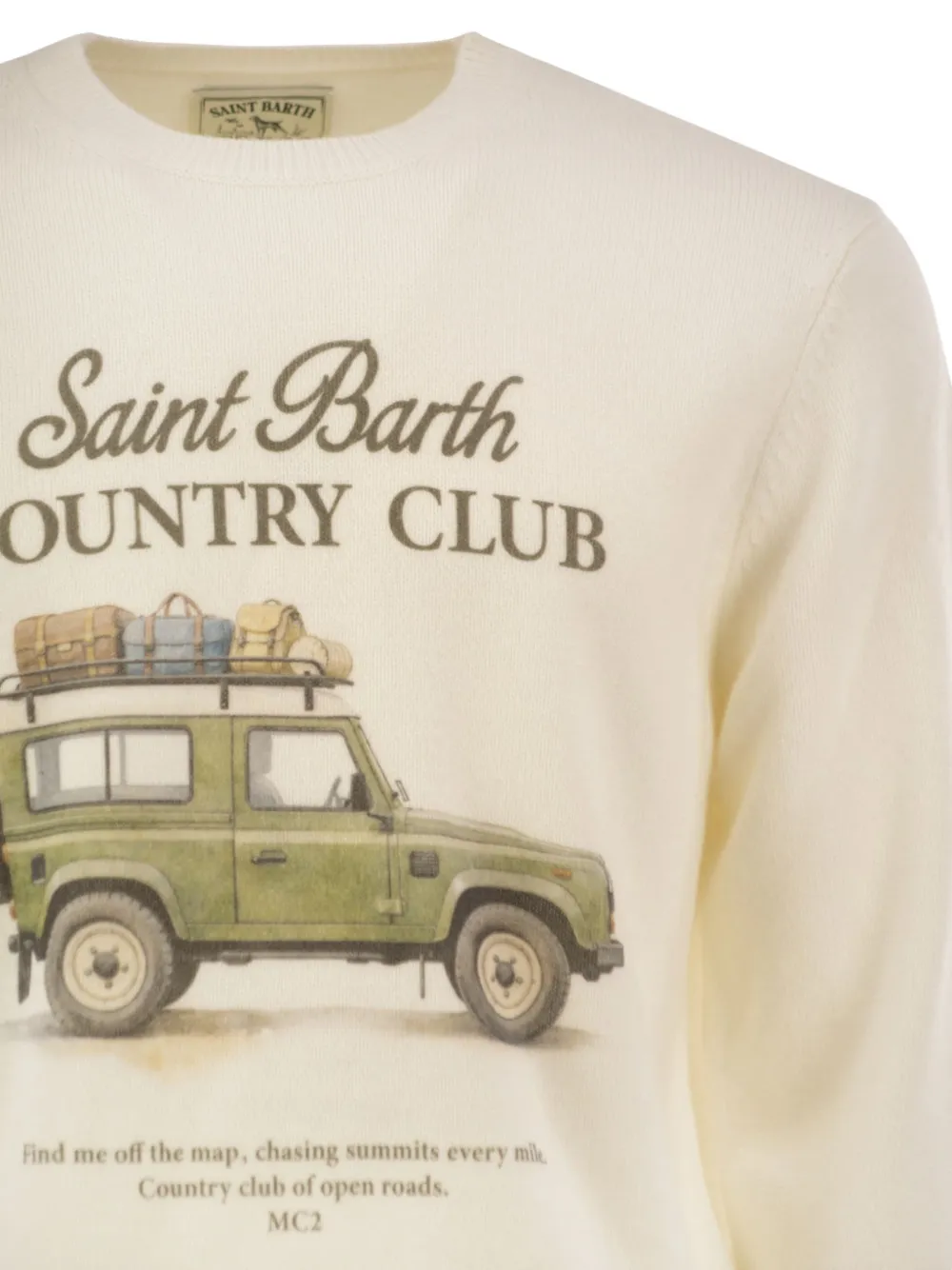 MC2 Saint Barth Heron wool and cashmere blend crewneck sweater Beige